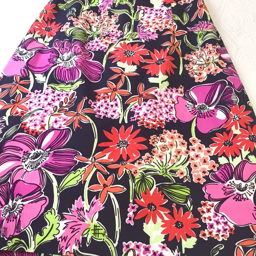 Lilly Pulitzer Sabrina Dress Black Flower Market - Picture 9 of 15